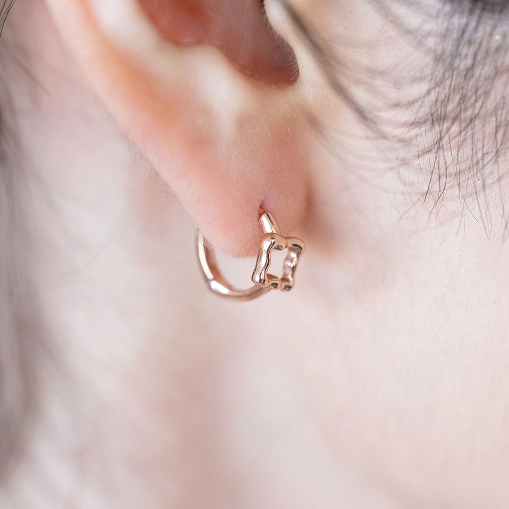 14k blue diamond A+++ gold earring 18k unbalance one-touch earring