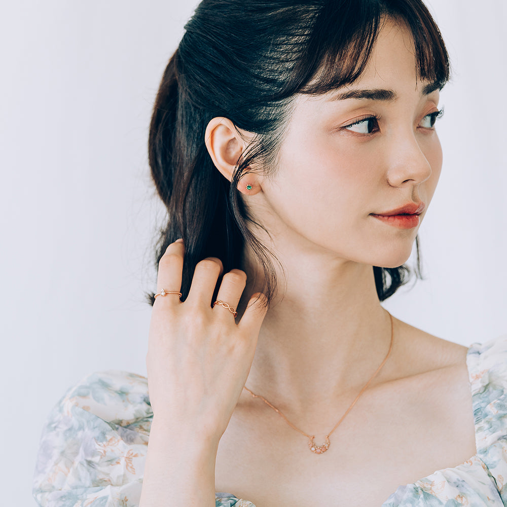 water drop design ring diamond A+++ elegant luxurious wave band 14k 18k gold