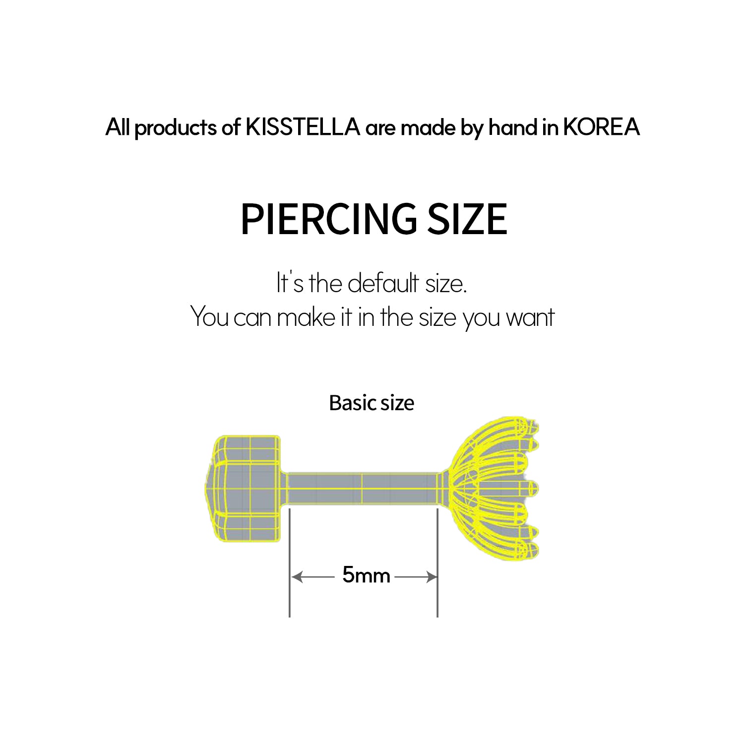 14K 18K gold piercing errings natural stone simple custom jewerly