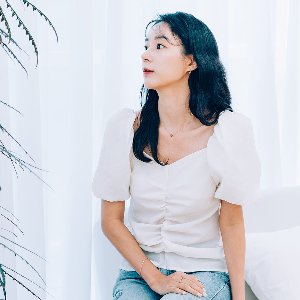 14k 18k heart pendant blue diamond A+++ necklace gilft