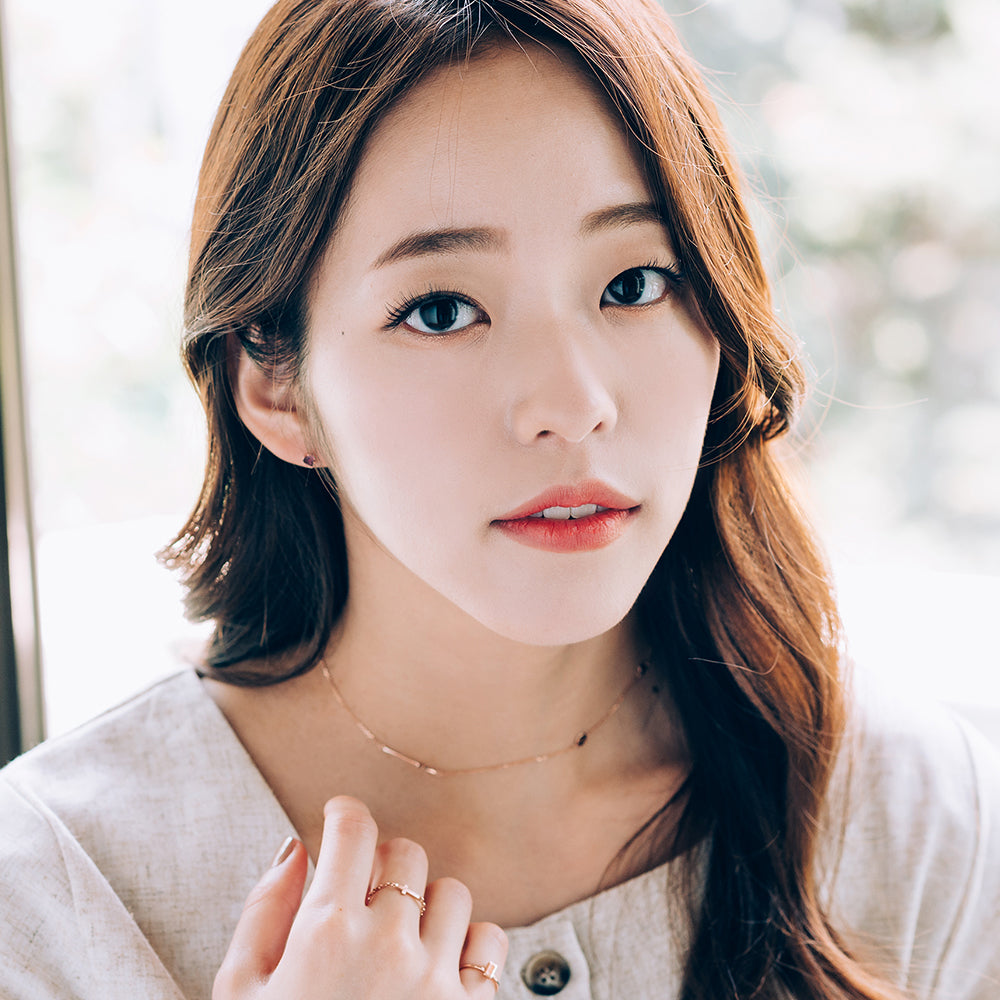 14K 18K Gold Chain Choker Necklace with Cross