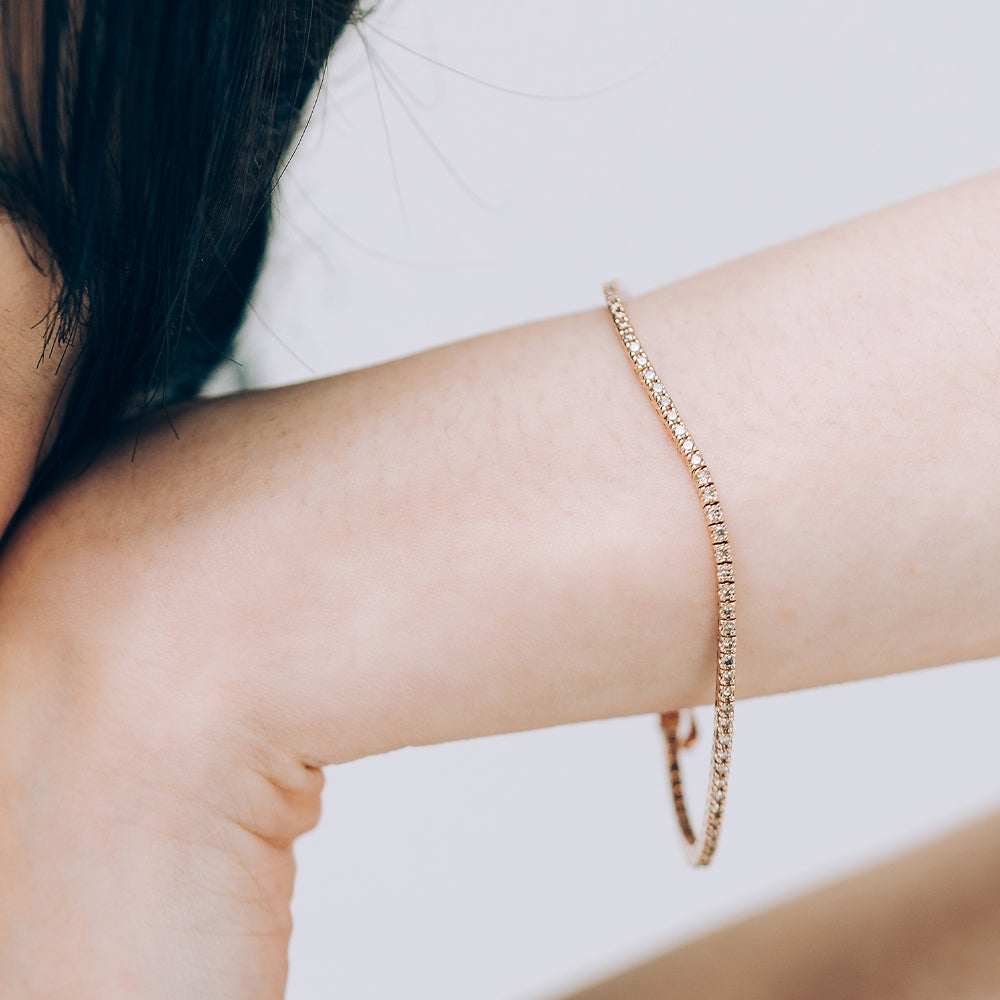 14k 18k Full Eternity diamond A+++ Tennis Bracelet wedding gift