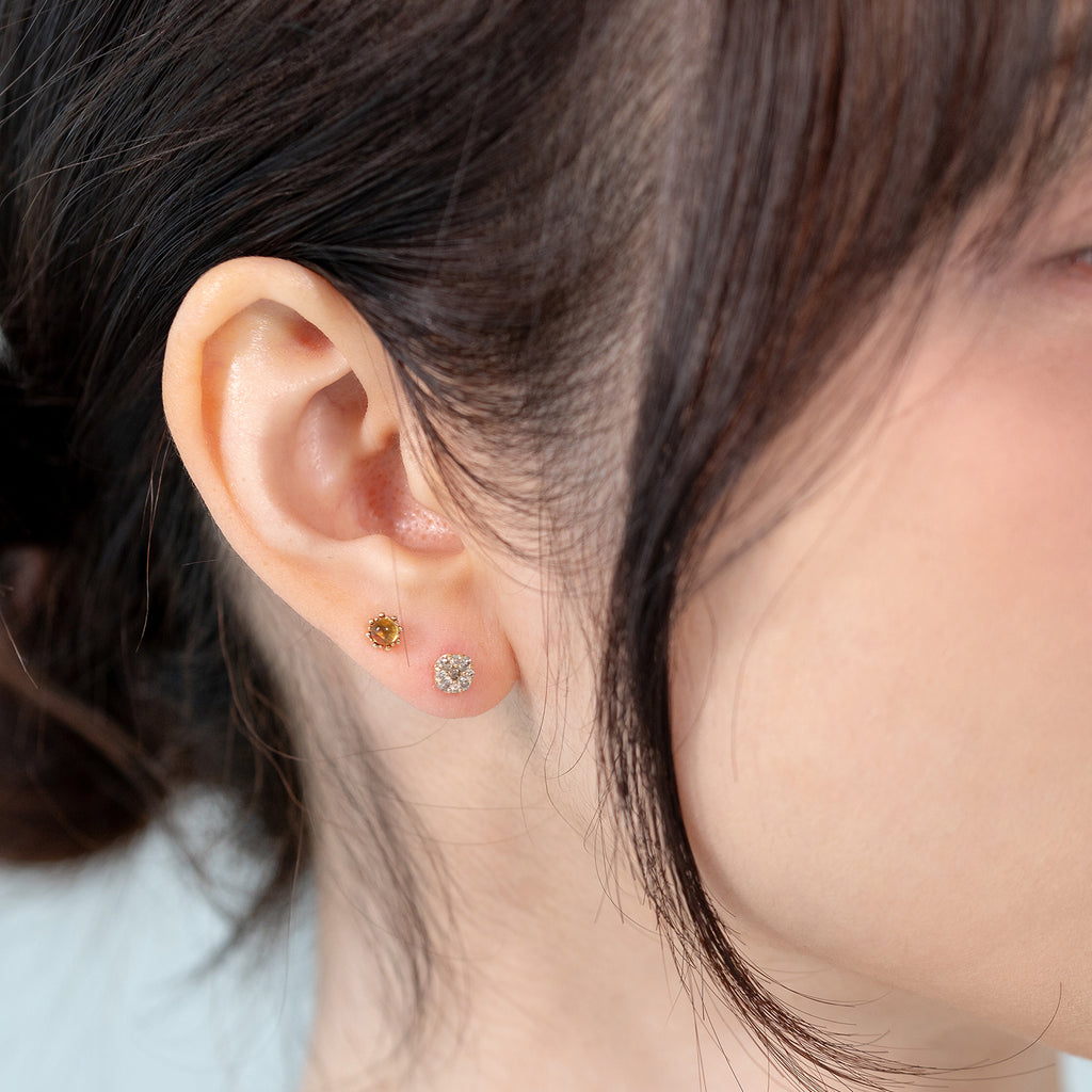 14K 18K gold diamond piercing errings simple classic female gift