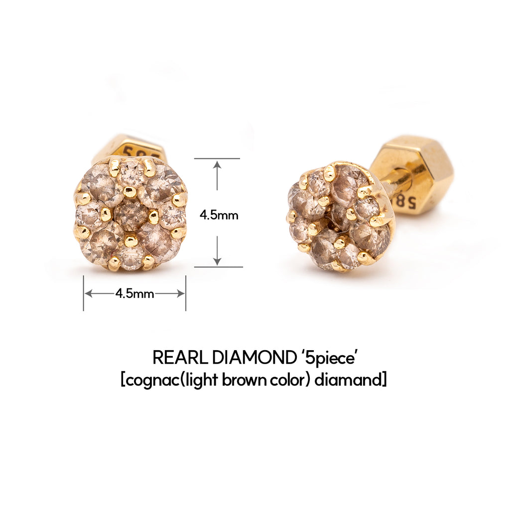 14K 18K gold diamond piercing errings simple classic female gift