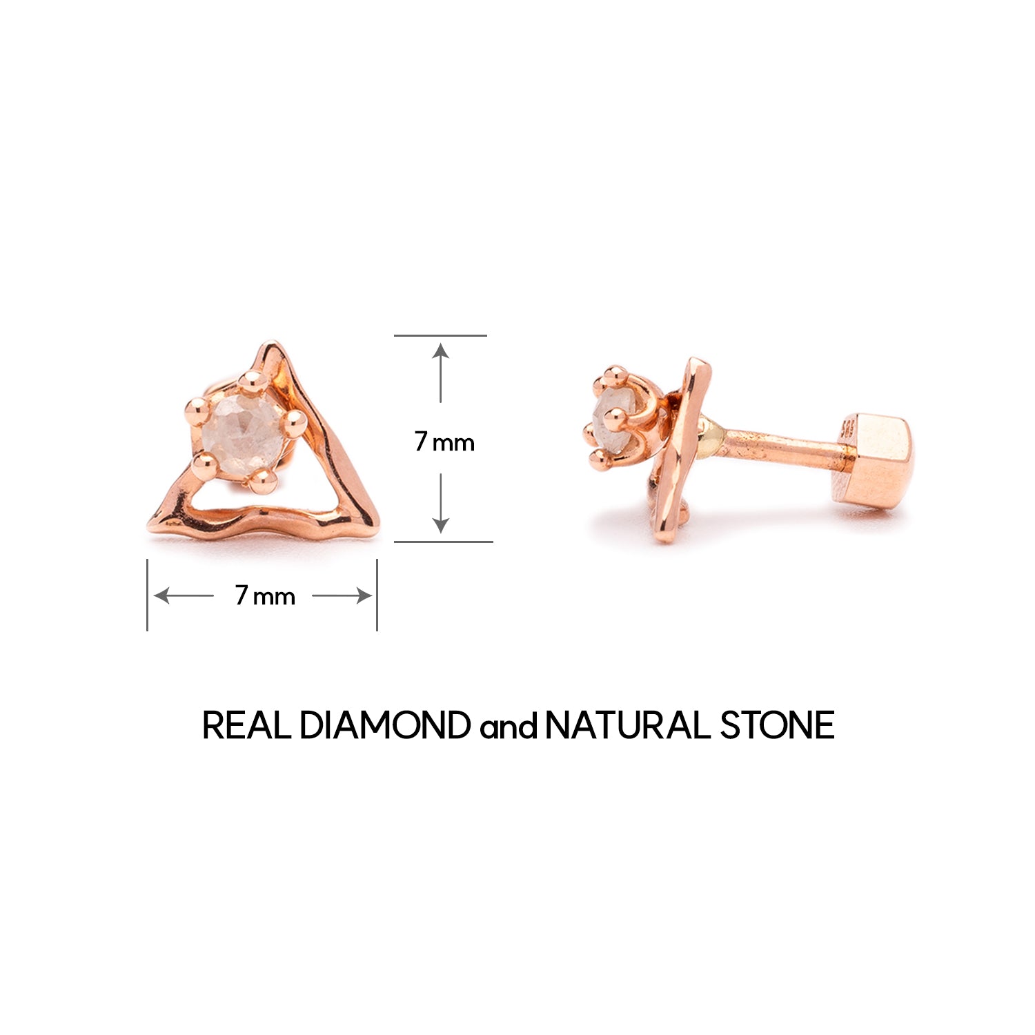 14K piercing 18K errings jewelry female simple gift opal turqoise