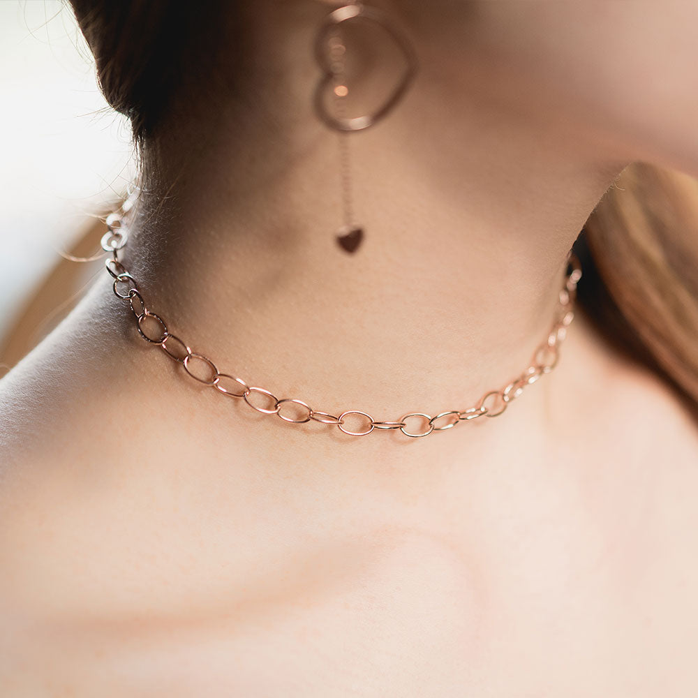 14K 18K bold chocker necklace anniversary gift custom korea